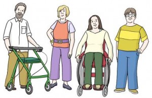 Bild Menschen mit und ohne Behinderung